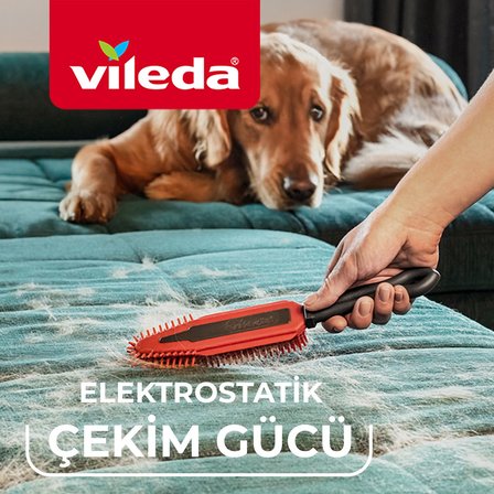Vileda 2 Paket Pet Pro Elektrostatik Tüy Toplayıcı Fırça, Dar alanlar için ideal, Yıkanabilir, Uzun ömürlü