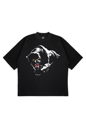 Unisex Oversize Vlone Black Panther Baskılı Boxy Fit Kalın Kumaşlı (240gsm) T-shirt