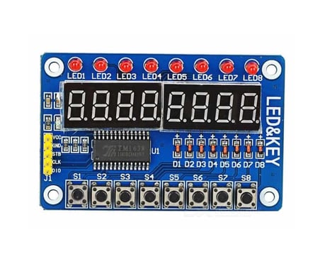 TM1638 Modülü Anahtar Ekran AVR Arduino 8-Bit Dijital LED Kartı