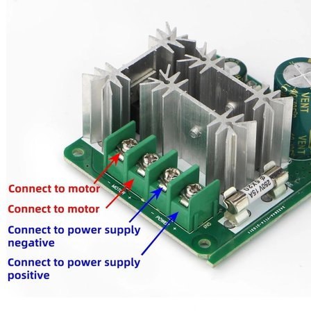 15A 6-90V PWM DC Motor Sürücü Motor Hız Kontrol Modülü