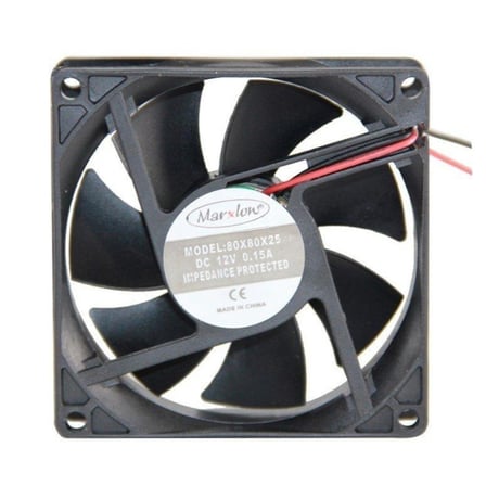 IC-216 Kare Fan 80x80x25mm 12V DC 2 Kablo