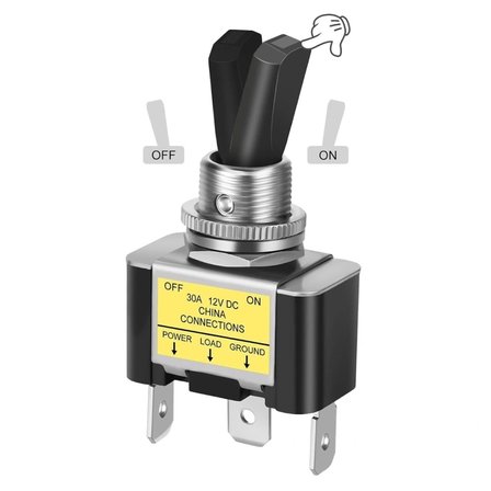 IC-151B Toggle Switch 12V 30A On-Off Işıklı ASW-07D-2