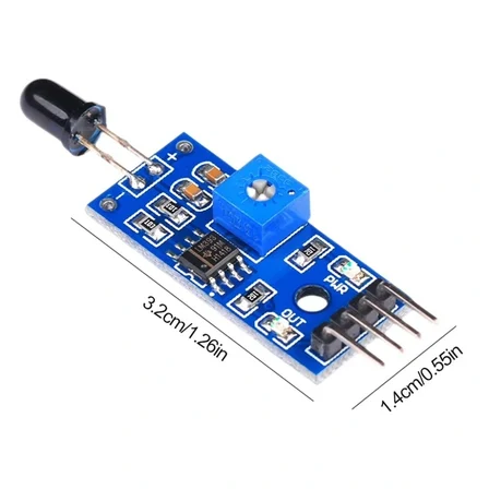 Kızılötesi Ateş Alev Algılama Sensör Modülü 4 Pin