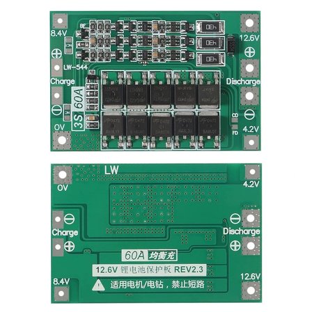 3S 60A BMS 12.6V 18650 Lityum Pil Şarj Koruma Devresi