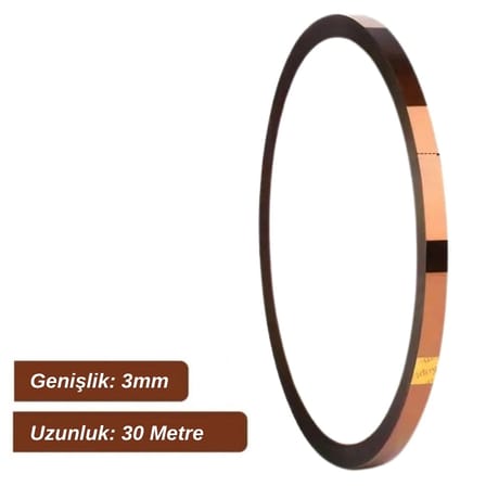 Kapton Bant 3mmx30m Yüksek Isıya Dayanıklı Yanmaz Bant