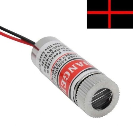12mm 650nm 5mw Kırmızı Çapraz Kafalı Lazer