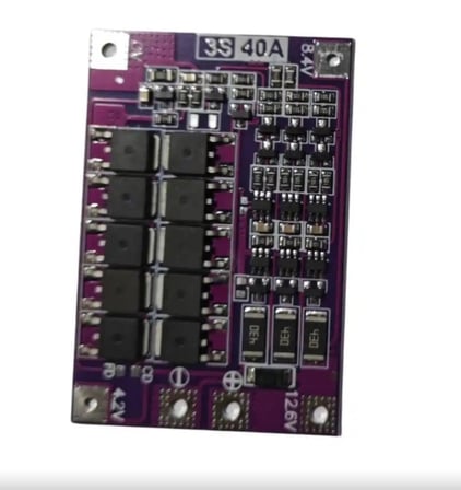 3S 40A Balanslı Lityum-İyon BMS Kartı (Mor PCB)