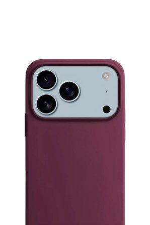 iPhone 17 Pro Max Soft Touch Lansman Silikon Kılıf Bordo