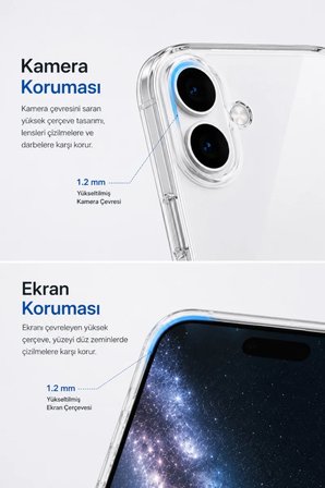 iPhone 17 Premium Şeffaf Mika Sararmaz Sert Magsafe Kılıf