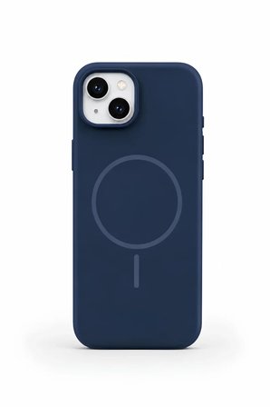 iPhone 15 Aura Akıllı MagSafe Animasyonlu Silikon Kılıf Lacivert