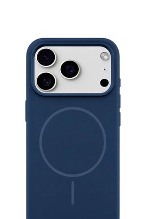 iPhone 17 Pro 6.3" Aura Akıllı MagSafe Animasyonlu Silikon Kılıf Lacivert
