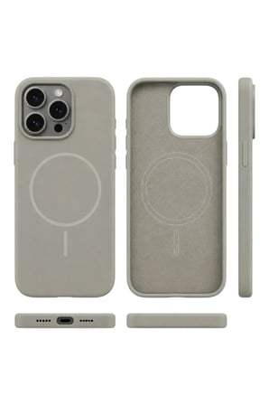 iPhone 15 Pro Max Aura Akıllı MagSafe Animasyonlu Silikon Kılıf Uzay Gri