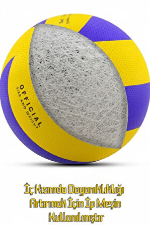 Yapıştırma Voleybol Topu Pompalı Set Soft Touch İç-Dış Mekan Uygun 8 Panel Mavi 280 Gram.