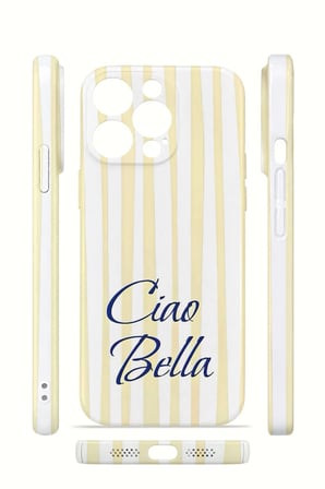 iPhone 12 Pro Vorian İnce Kamera Korumalı Mika Kılıf Ciao Bella Lemon