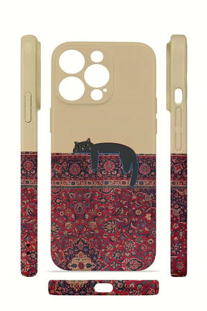 iPhone 12 Pro Max Vorian İnce Kamera Korumalı Mika Kılıf Persian Cat Lounge