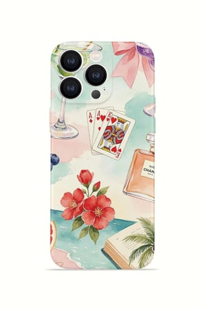 iPhone 12 Pro Max Vorian İnce Kamera Korumalı Mika Kılıf Mediterranean Holiday Collage