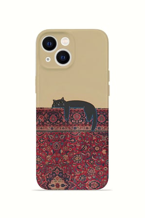 iPhone 13 Vorian İnce Kamera Korumalı Mika Kılıf Persian Cat Lounge