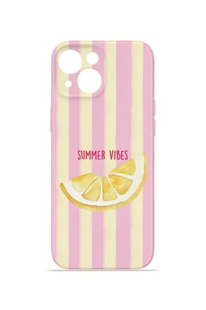 iPhone 13 Vorian İnce Kamera Korumalı Mika Kılıf Summer Vibes Lemon