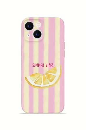 iPhone 13 Vorian İnce Kamera Korumalı Mika Kılıf Summer Vibes Lemon