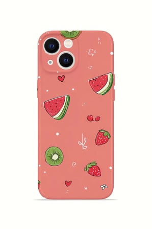 iPhone 13 Vorian İnce Kamera Korumalı Mika Kılıf Summer Fruit Crush