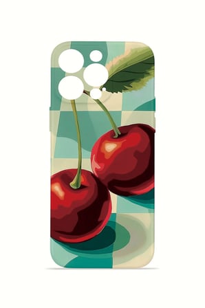 iPhone 13 Pro Vorian İnce Kamera Korumalı Mika Kılıf Cherry Picnic