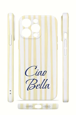 iPhone 13 Pro Vorian İnce Kamera Korumalı Mika Kılıf Ciao Bella Lemon