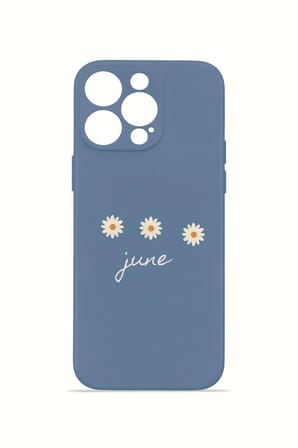 iPhone 13 Pro Max Vorian İnce Kamera Korumalı Mika Kılıf June Daisy Blue