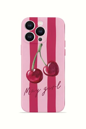 iPhone 13 Pro Max Vorian İnce Kamera Korumalı Mika Kılıf Cherry Girl
