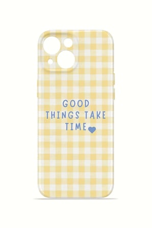 iPhone 14 Vorian İnce Kamera Korumalı Mika Kılıf Good Things Gingham