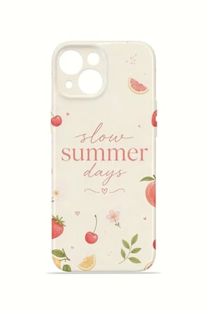 iPhone 14 Vorian İnce Kamera Korumalı Mika Kılıf Slow Summer Days