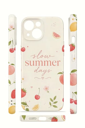 iPhone 14 Vorian İnce Kamera Korumalı Mika Kılıf Slow Summer Days