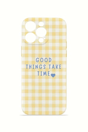 iPhone 14 Pro Max Vorian İnce Kamera Korumalı Mika Kılıf Good Things Gingham