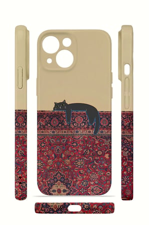 iPhone 14 Plus Vorian İnce Kamera Korumalı Mika Kılıf Persian Cat Lounge