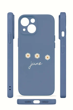 iPhone 15 Vorian İnce Kamera Korumalı Mika Kılıf June Daisy Blue