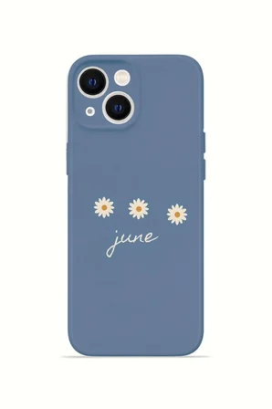 iPhone 15 Vorian İnce Kamera Korumalı Mika Kılıf June Daisy Blue
