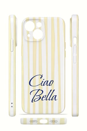 iPhone 15 Vorian İnce Kamera Korumalı Mika Kılıf Ciao Bella Lemon