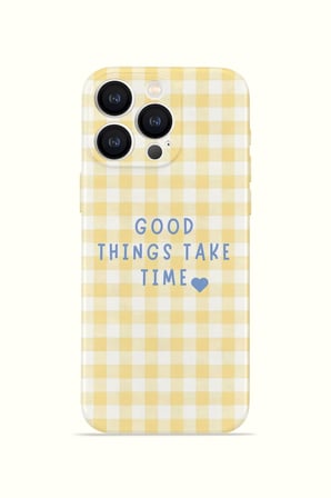 iPhone 15 Pro Vorian İnce Kamera Korumalı Mika Kılıf Good Things Gingham