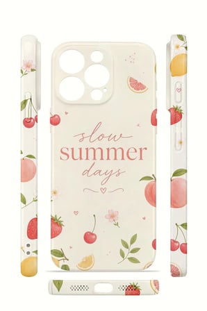 iPhone 15 Pro Vorian İnce Kamera Korumalı Mika Kılıf Slow Summer Days