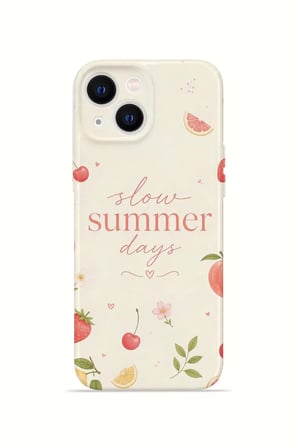 iPhone 15 Plus Vorian İnce Kamera Korumalı Mika Kılıf Slow Summer Days