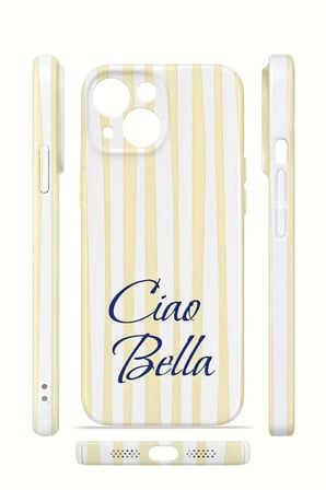 iPhone 15 Plus Vorian İnce Kamera Korumalı Mika Kılıf Ciao Bella Lemon