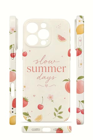 iPhone 16 Pro Vorian İnce Kamera Korumalı Mika Kılıf Slow Summer Days