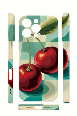 iPhone 16 Pro Max Vorian İnce Kamera Korumalı Mika Kılıf Cherry Picnic