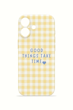 iPhone 16 Plus Vorian İnce Kamera Korumalı Mika Kılıf Good Things Gingham