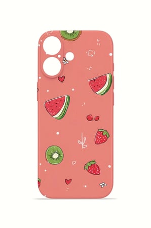 iPhone 16 Plus Vorian İnce Kamera Korumalı Mika Kılıf Summer Fruit Crush