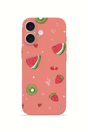 iPhone 16 Plus Vorian İnce Kamera Korumalı Mika Kılıf Summer Fruit Crush
