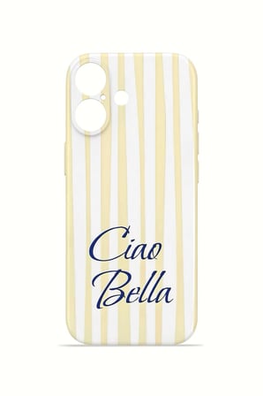 iPhone 16 Plus Vorian İnce Kamera Korumalı Mika Kılıf Ciao Bella Lemon