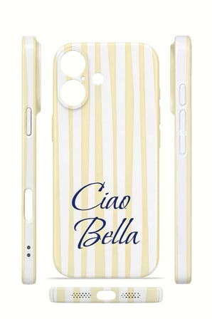 iPhone 16 Plus Vorian İnce Kamera Korumalı Mika Kılıf Ciao Bella Lemon