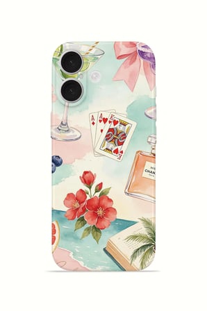iPhone 17 Vorian İnce Kamera Korumalı Mika Kılıf Mediterranean Holiday Collage