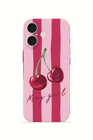iPhone 17 Vorian İnce Kamera Korumalı Mika Kılıf Cherry Girl