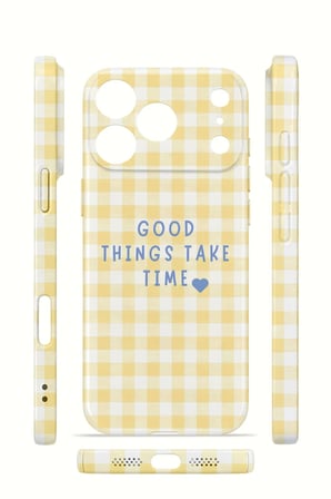 iPhone 17 Pro Vorian İnce Kamera Korumalı Mika Kılıf Good Things Gingham